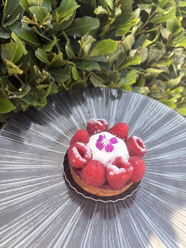 Tartelette framboise, verveine 
